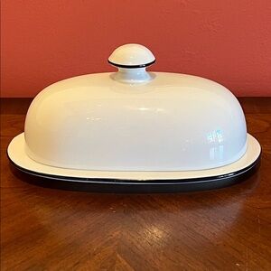 DANSK Christianshavn Blue 1/4 Lb Porcelain Covered Butter Dish Portugal